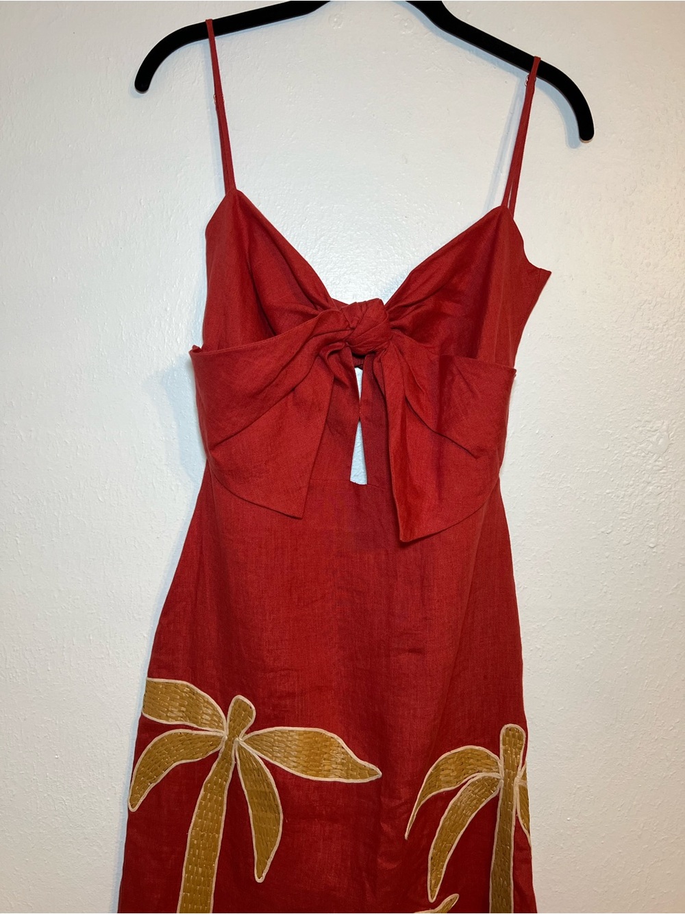 Johanna Ortiz Calm Wind midi dress embroidered size 4 linen - Picture 5 of 10